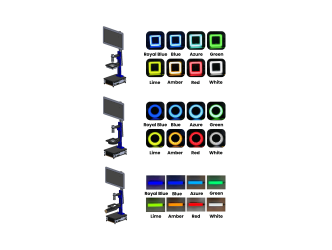 8-Wavelength: Diffused Square & Angular, Square Dome & Dome, Bar Light & Backlight